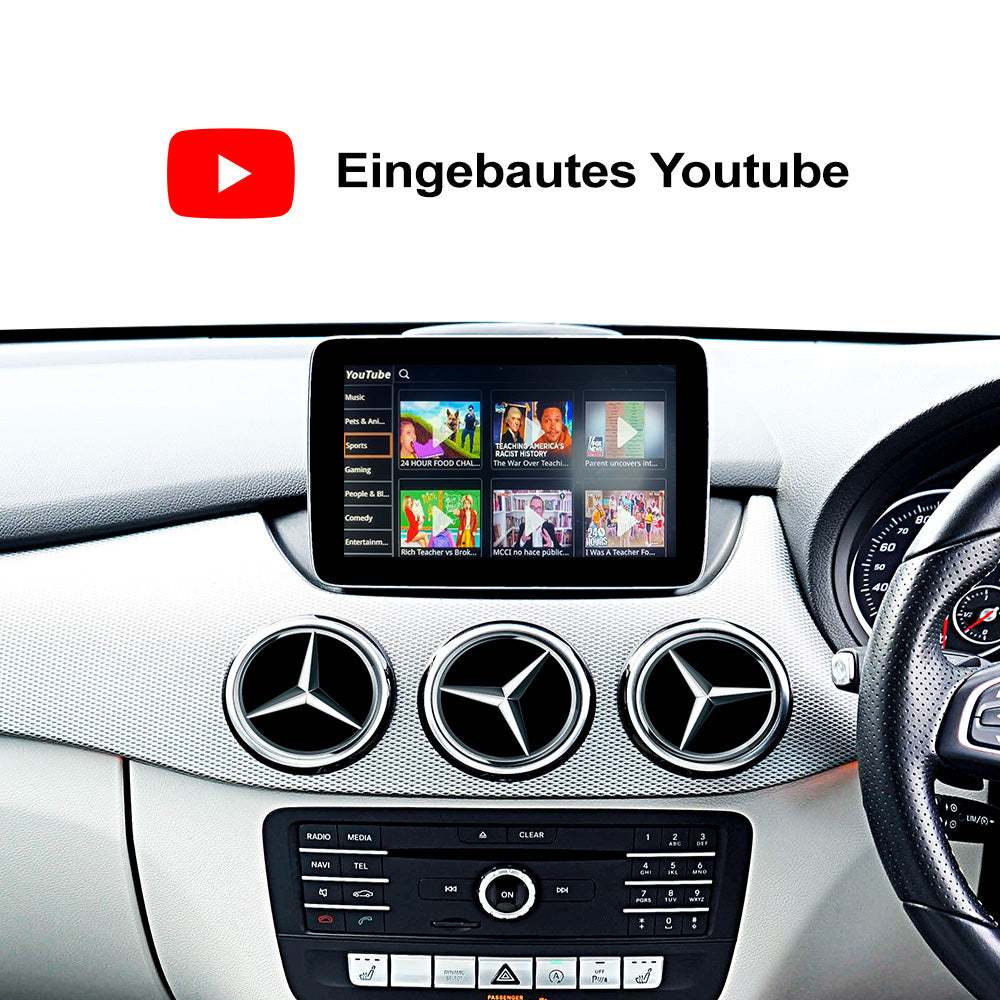 Drahtloser CarPlay Android Auto MMI-Schnittstellenadapter Prime Retrofit für Mercedes Benz A B C E S-Klasse GLA GLC GLK ML Mirror Link Navigation Box Kit